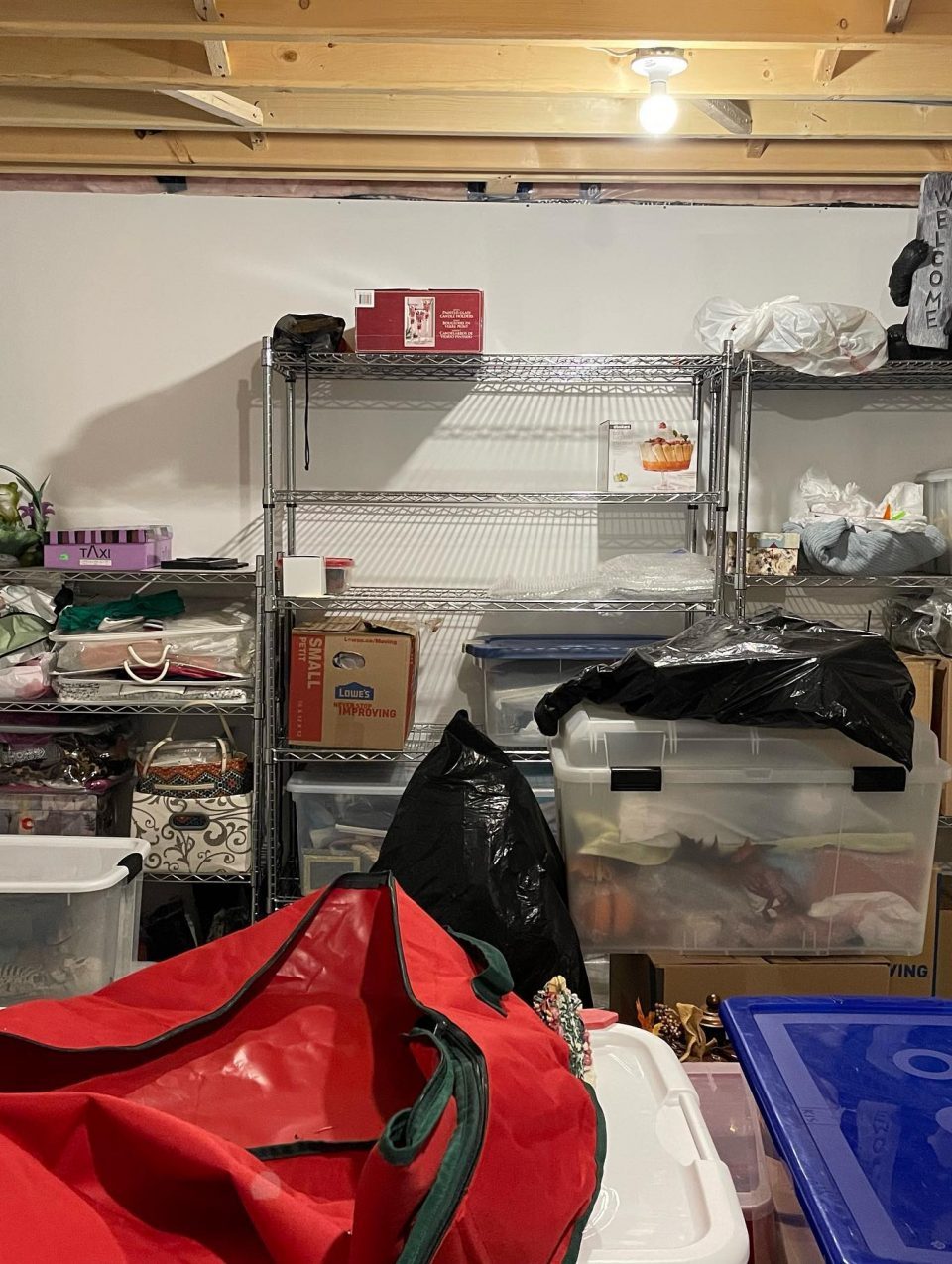 Like most storage rooms, this one had become a catch all space and a quick dumping ground.