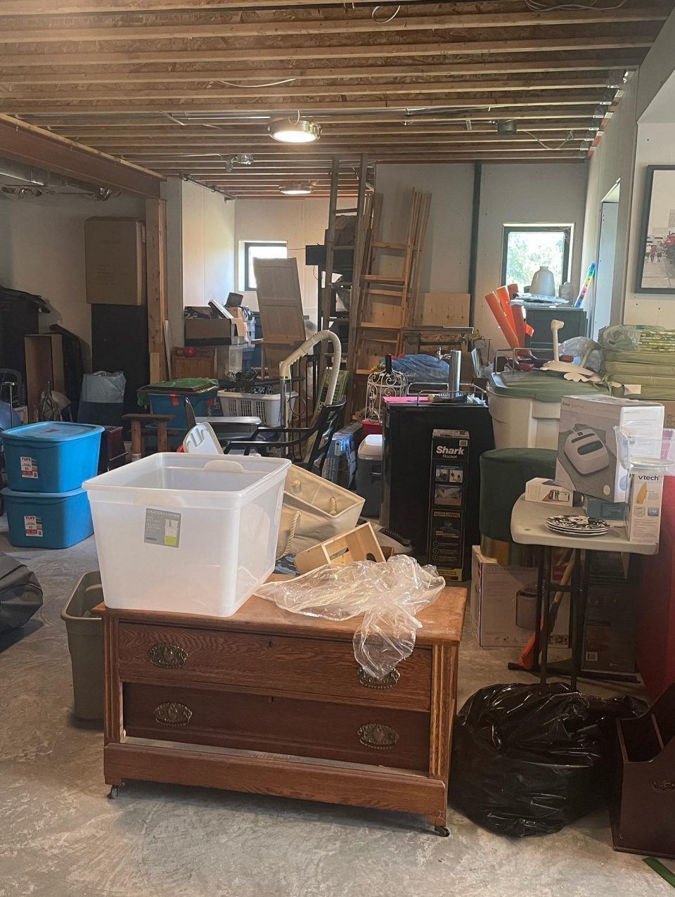 Due to various reasons and circumstances, this space had gotten away from the family and was quite overwhelming for them to tackle on their own. Peachey Clean helped to reclaim the space one box and one item at a time.