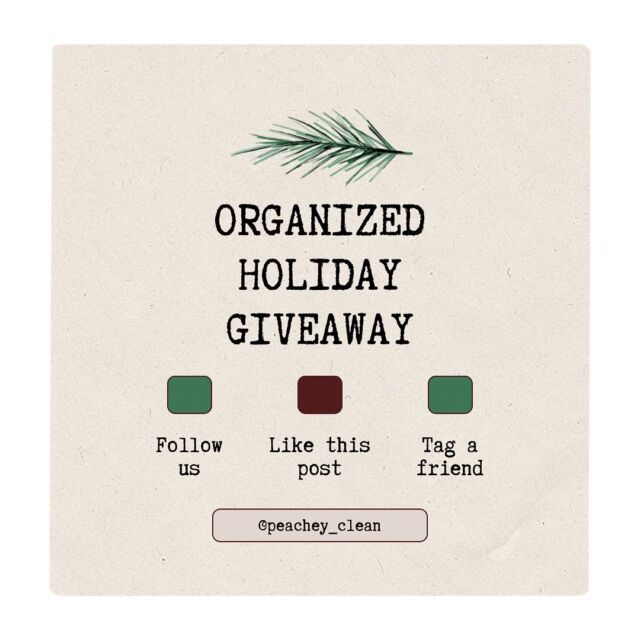 The season of giving is upon us, but sometimes all the giving can be overwhelming so I wanted to kick things off with a little giveaway - the organized holiday giveaway!I have put together a collection of items to get your organized holiday season off to the right start - the items include an ultimate holiday planner book, a wrapping storage tote, wrapping paper, gift bags, gift labels, ribbons and tape - everything you should need to get things rolling!To enter, simply follow me @peachey_clean, like this post and tag a friend (or a few) in the comments. The giveaway will run from Monday November 18 through until Sunday December 1st at noon! One winner will be randomly selected and contacted through this account. This giveaway is in no way sponsored or endorsed by Instagram, Facebook or anyone else other than @peachey_clean. I will never ask for any additional personal, banking or payment information!#organizedholidays #organizedchristmas #getorganized #holidaygiveaway #brighton #brightonontario #northumberlandcounty #peacheyclean